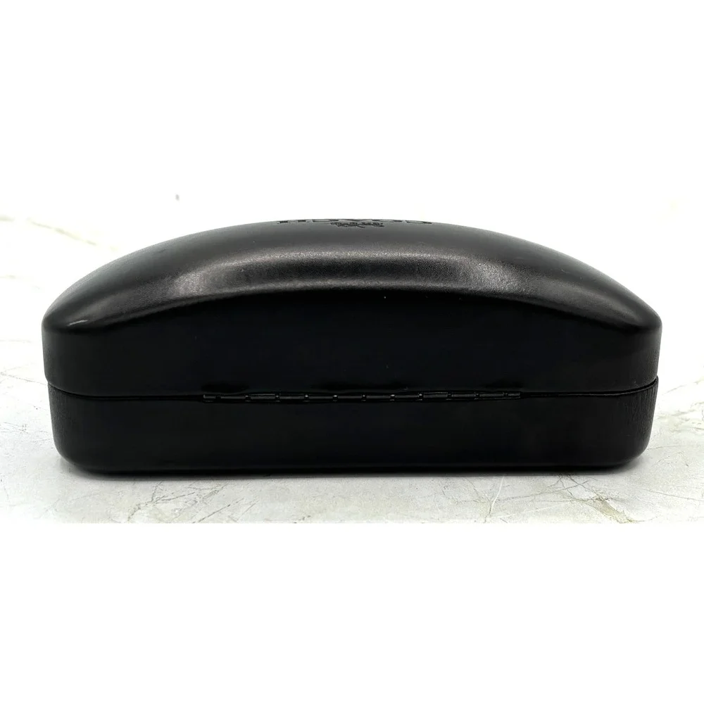 Coach Eyewear Large Black Leather‎ Hard Clamshell Case Sunglasses Sunglass EUC